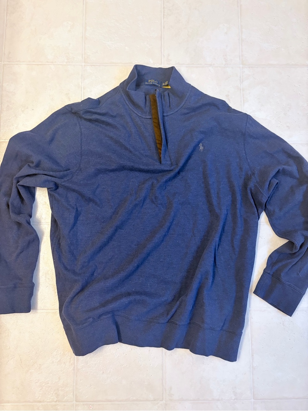 Ralph Lauren Men's Navy Blue Half-Zip Sweater